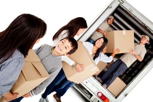 Removals van ready for a local move in Finsbury Park