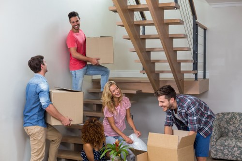 House movers preparing a local residential move in Finsbury Park