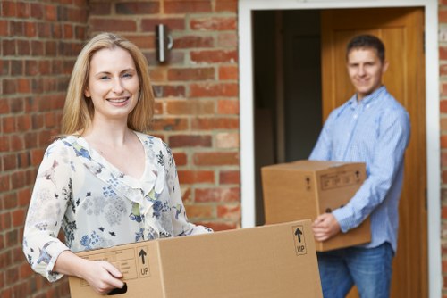 House removalists preparing a local move in Finsbury Park