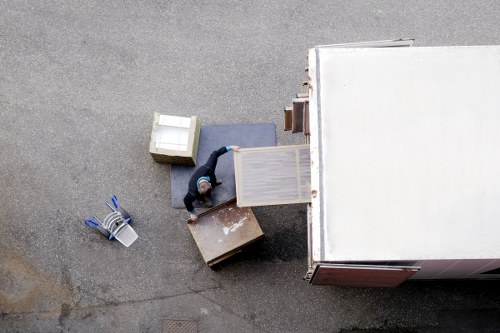 Removal van and movers handling a flat move near Finsbury Park