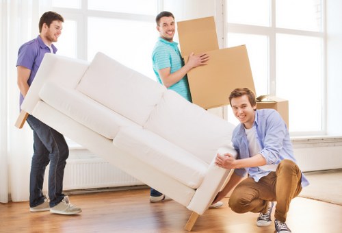 Removal van ready for an office relocation near Finsbury Park