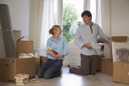 Professional removal team working safely in Finsbury Park