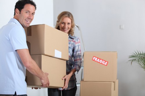 Professional van transport service in North London neighborhood